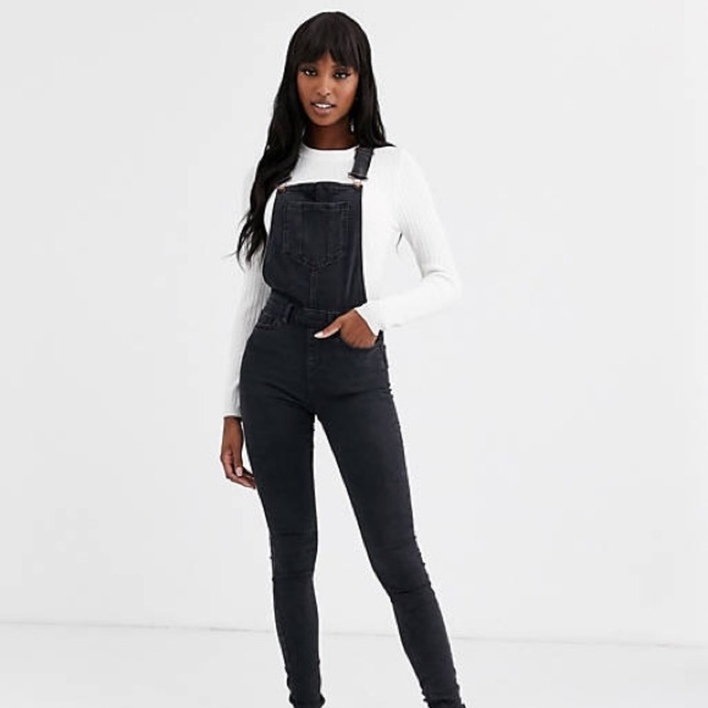 ASOS New Look Tall Overalls in Black, size 8
